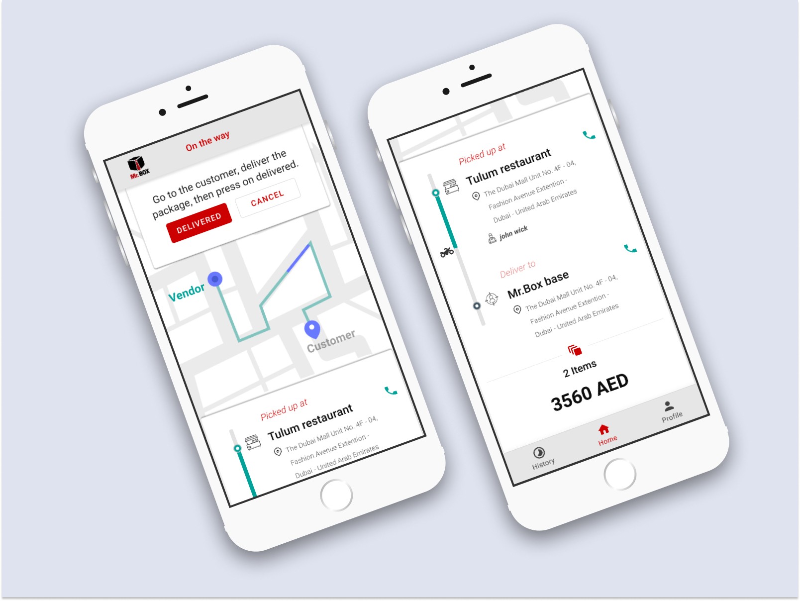 Mr. Box delivery application